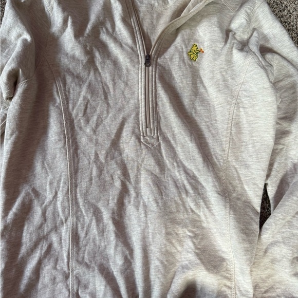 Johnny-O half zip classic patch logo oatmeal peach undertone size Large - Picture 4 of 5